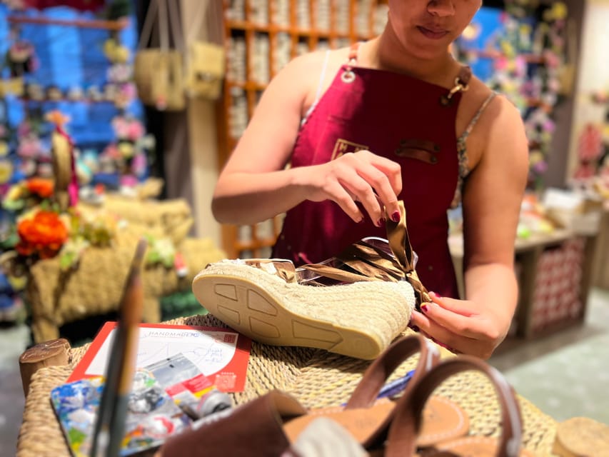Make Authentic Espadrilles in Valencia - Choosing your style: ribbons, laces, and that Spanish fit lesson